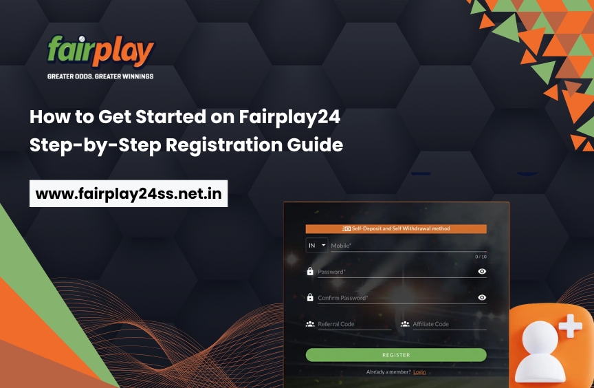 Step-by-step Fairplay24 registration process showing account creation and secure login on the official website